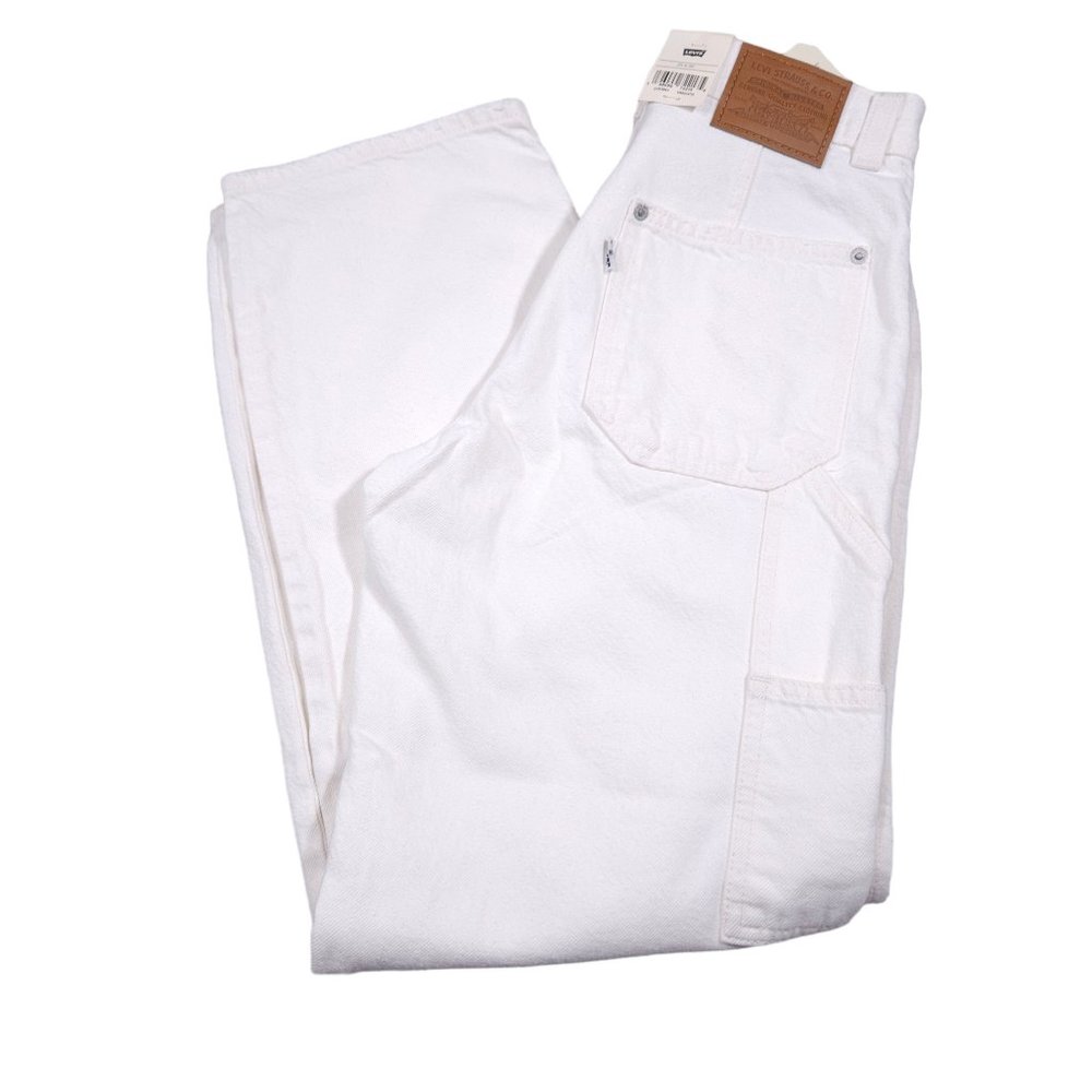 Levi’s Premium Dad Utility Jeans Baggy Loose Relaxed Straight Leg White 25 x 30 - Picture 2 of 14